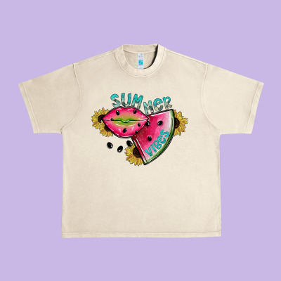 Summer Vibes Urban Heavy Tee Designed By Sublimationcraftshop