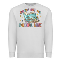 Dove Grey books are my social life Premium Sweatshirt - MaliasSmallBusiness