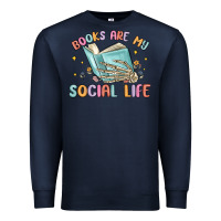 Navy books are my social life Premium Sweatshirt - MaliasSmallBusiness