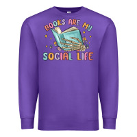 Purple books are my social life Premium Sweatshirt - MaliasSmallBusiness