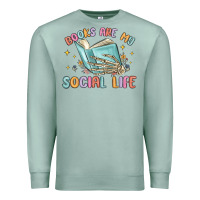 Seafoam books are my social life Premium Sweatshirt - MaliasSmallBusiness