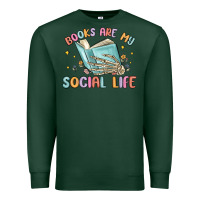 Sports Green books are my social life Premium Sweatshirt - MaliasSmallBusiness