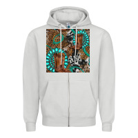 Dove Grey cowboy boot and gemstone Zipper Hoodie - BundleAndBundleShop