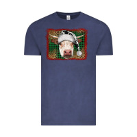 Vintage Denim christmas cow with background Vintage Tee - RanaPortraitStore