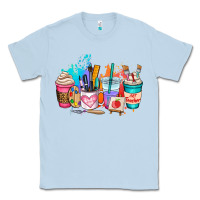 Dusty Blue art teacher coffee cup Classic Tee - AdoDesignShop