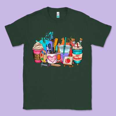 Art Teacher Coffee Cup Classic Tee Designed By Adodesignshop