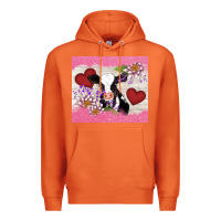 Carrot lotus heart cow valentine Premium Hoodie - AdoDesignShop
