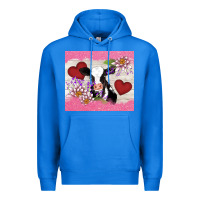 True Royal lotus heart cow valentine Premium Hoodie - AdoDesignShop
