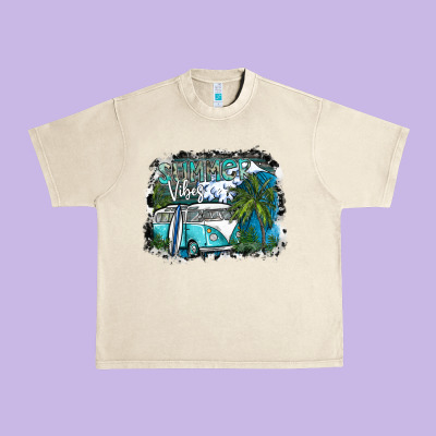 Summer Vibes Urban Heavy Tee Designed By Sublimationcraftshop