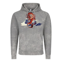 Cloud Rock asian dragon and ocean waves Vintage Hoodie - RanaPortraitStore
