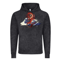 Asian Dragon And Ocean Waves Vintage Hoodie | Teevron