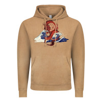 Vintage Camel asian dragon and ocean waves Vintage Hoodie - RanaPortraitStore