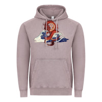 Vintage Zinc asian dragon and ocean waves Vintage Hoodie - RanaPortraitStore