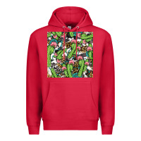 Cardinal Western Cactus And Turquoise Gemstone With Leopard And Cowhide Seamles Premium Hoodie - BundleAndBundleShop