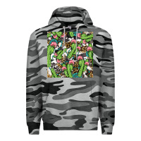Slate Camo Western Cactus And Turquoise Gemstone With Leopard And Cowhide Seamles Premium Hoodie - BundleAndBundleShop