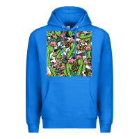 True Royal Western Cactus And Turquoise Gemstone With Leopard And Cowhide Seamles Premium Hoodie - BundleAndBundleShop