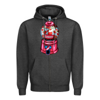 Charcoal Heather love and candy machine Zipper Hoodie - AdoDesignShop