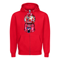 Red love and candy machine Zipper Hoodie - AdoDesignShop