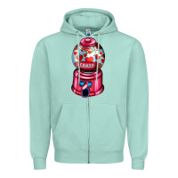 Seafoam love and candy machine Zipper Hoodie - AdoDesignShop