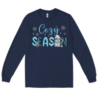 Navy cozy season gnome coffee Long Sleeve Tee - JahusDesignShop