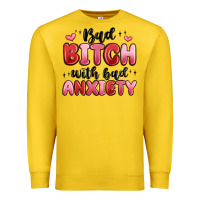Lemon bad bitch with bad anxiety Premium Sweatshirt - MaliasSmallBusiness