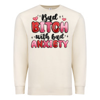 Sandshell bad bitch with bad anxiety Premium Sweatshirt - MaliasSmallBusiness