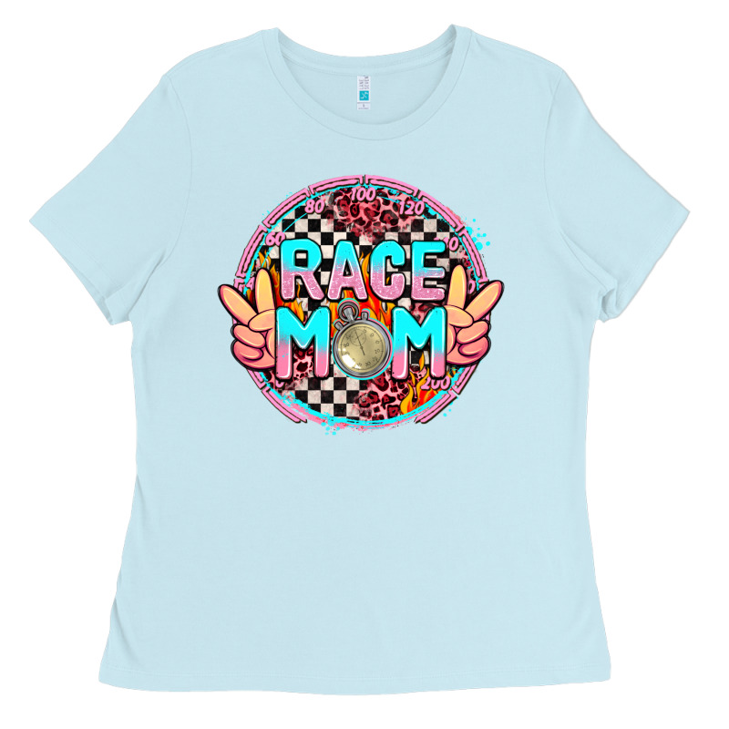 Race Mom With Leopard And Peace Hand Ladies Tee by AdoDesignShop | Teevron