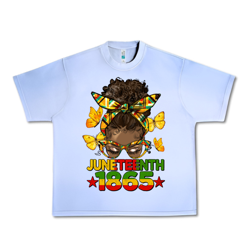 Juneteenth 1865 Afro Bun Urban Heavy Tee by HRA Design Shop | Teevron