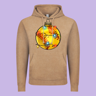 Christmas Softball Vintage Hoodie Designed By Zillion Design Studio