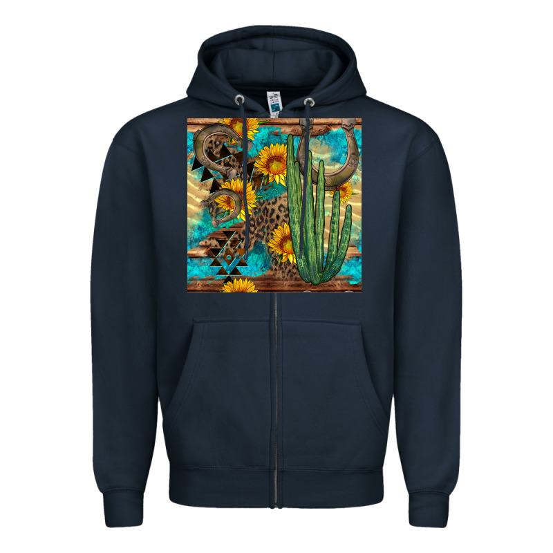 Horseshoe And Cactus Zipper Hoodie by BundleAndBundleShop | Teevron