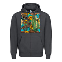 Smoke horseshoe and cactus Zipper Hoodie - BundleAndBundleShop