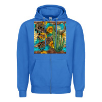 True Royal horseshoe and cactus Zipper Hoodie - BundleAndBundleShop