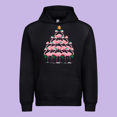 Christmas Tree Flamingo Urban Hoodie Designed By Bettercallsaul