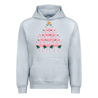 Heather Grey Christmas Tree Flamingo Urban Hoodie - Bettercallsaul
