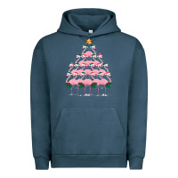 Pigment Midnight Navy Christmas Tree Flamingo Urban Hoodie - Bettercallsaul