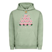 Pigment Oil Green Christmas Tree Flamingo Urban Hoodie - Bettercallsaul