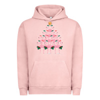 Pigment Salmon Christmas Tree Flamingo Urban Hoodie - Bettercallsaul