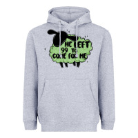 Heather Grey he left the 99 to come for me Heavyweight Hoodie - MaliasSmallBusiness
