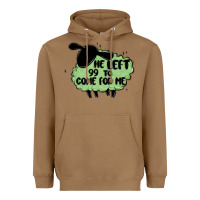 Toasted Coconut he left the 99 to come for me Heavyweight Hoodie - MaliasSmallBusiness