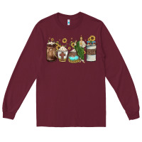Burgundy san judas coffee Long Sleeve Tee - JahusDesignShop