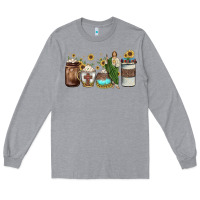 Heather Grey san judas coffee Long Sleeve Tee - JahusDesignShop