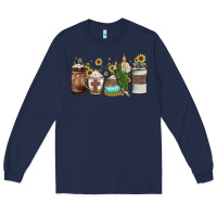 Navy san judas coffee Long Sleeve Tee - JahusDesignShop