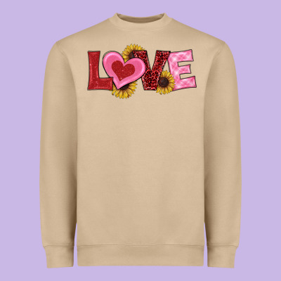 Valentine's Day Love Sunflowers Heavyweight Sweatshirt Designed By Ranaportraitstore