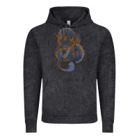 Vintage Black blue and orange dragon Vintage Hoodie - RanaPortraitStore