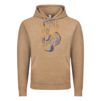Vintage Coffee blue and orange dragon Vintage Hoodie - RanaPortraitStore
