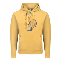 Vintage Mustard blue and orange dragon Vintage Hoodie - RanaPortraitStore