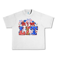 Lunar Rock Let's get lit 4th of July Urban Heavy Tee - Neo Western