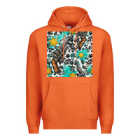 Carrot Western Gun And Sheriff Stars With Cowhide Seamless Pattern Premium Hoodie - BundleAndBundleShop