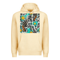Pina Colada Western Gun And Sheriff Stars With Cowhide Seamless Pattern Premium Hoodie - BundleAndBundleShop
