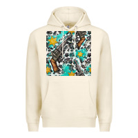 Tofu Western Gun And Sheriff Stars With Cowhide Seamless Pattern Premium Hoodie - BundleAndBundleShop